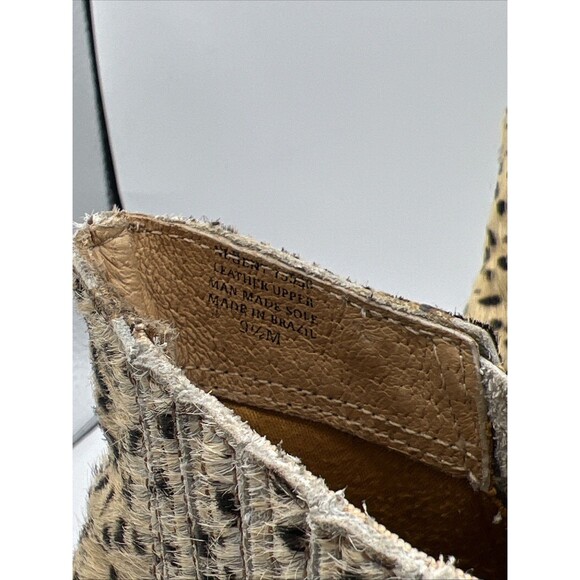 Matisse Nugent Wedge Bootie Cow Hair in Leopard Leather real fur Size 9.5 - Picture 11 of 16